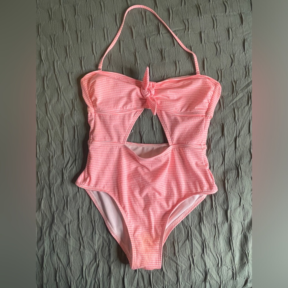 Pink & white Arizona Jean co swimsuit. Sz Small